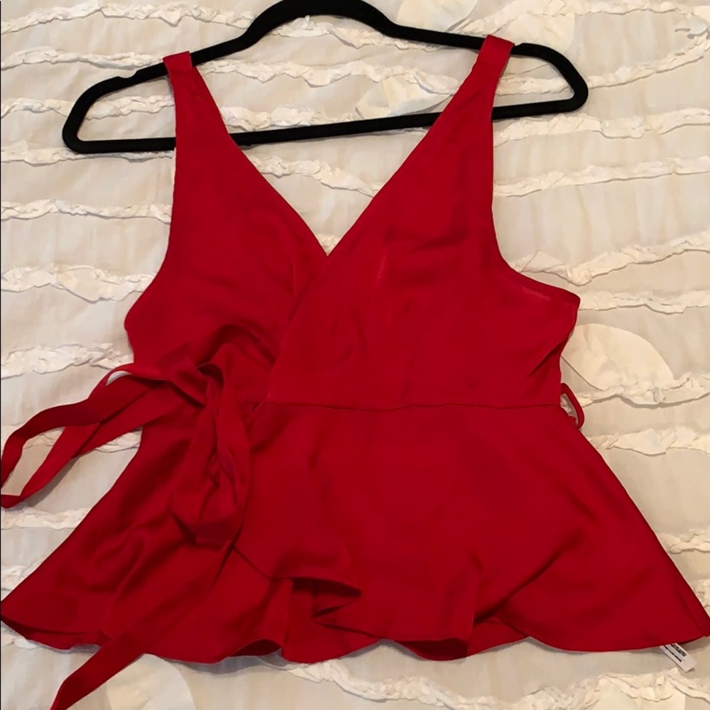 Free people satin tie top
